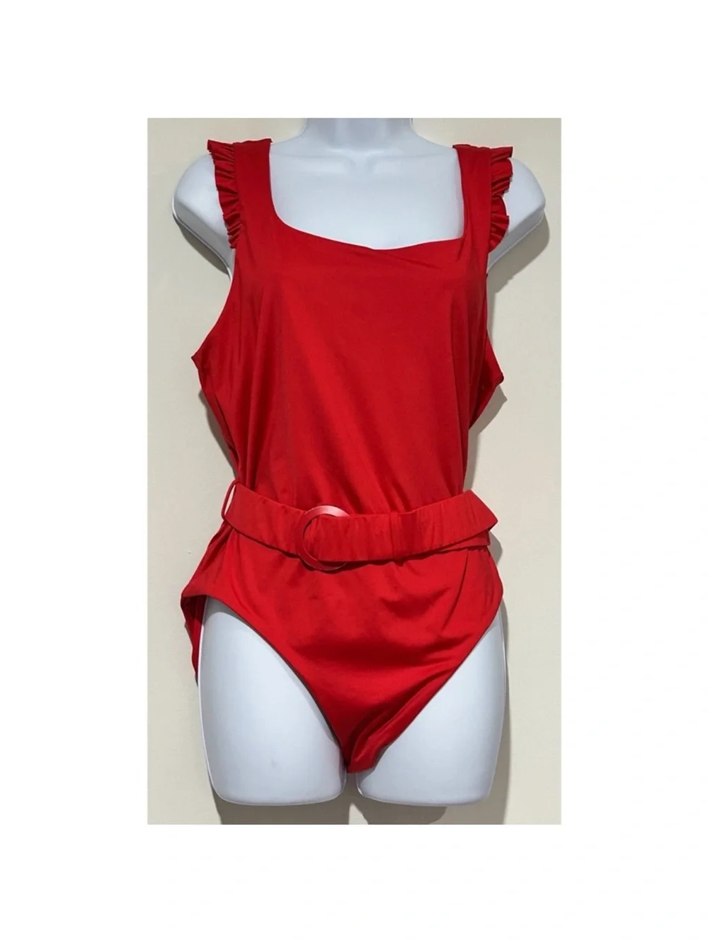 Agua Bendita Nicolette Voila Red Belt Swimsuit